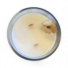 Load image into Gallery viewer, Haus Signature Caribbean Teakwood Crystal Candle – Agate & Clear Quartz