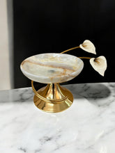Load image into Gallery viewer, Onyx Pedestal Bowl with Calla Detail