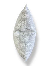 Load image into Gallery viewer, 20x20 Embroidered Cotton Pillow- Silver & Off-White