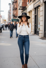 Load image into Gallery viewer, Handcrafted Midnight Feather Fedora