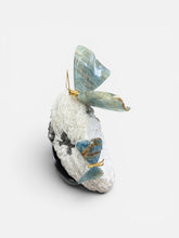 Load image into Gallery viewer, Mica & Blue Onyx Butterfly Sculpture on Black Marble Base