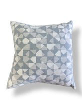 Load image into Gallery viewer, 20x20 Geometric Printed Pillow- Slate Blue & Cream