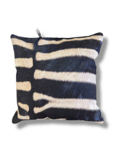 Load image into Gallery viewer, Sustainable Zebra Hide Accent Pillow #1