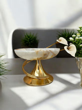 Load image into Gallery viewer, Onyx Pedestal Bowl with Calla Detail