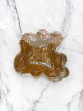 Load image into Gallery viewer, Hand-Carved Onyx Bowl — Gray, Taupe & Rust Veining