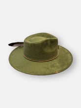 Load image into Gallery viewer, Handcrafted Olive Crystal Fedora