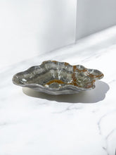 Load image into Gallery viewer, Hand-Carved Onyx Bowl — Charcoal, Taupe & Rust Veining