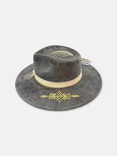 Load image into Gallery viewer, Handcrafted Charcoal Sunburst Fedora
