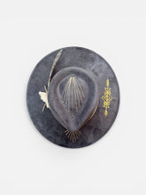 Load image into Gallery viewer, Handcrafted Charcoal Sunburst Fedora