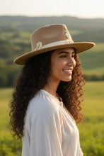 Load image into Gallery viewer, Handcrafted Warm Tan Fedora