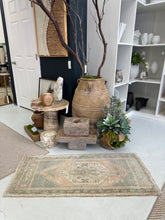 Load image into Gallery viewer, Vintage Turkish Runner – Pale Sage, Dusty Peach & Soft Cream