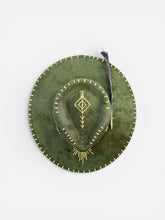 Load image into Gallery viewer, Handcrafted Olive Sunburst Fedora