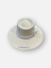 Load image into Gallery viewer, Handcrafted Ivory & Lavender Fedora