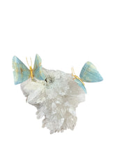 Load image into Gallery viewer, Crystal Quartz Cluster with Blue Onyx Butterflies