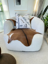 Load image into Gallery viewer, 20x20 Abstract Printed Pillow – Charcoal, light Brown, Grey & Ivory