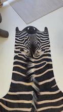 Load and play video in Gallery viewer, Sustainable Zebra Hide Rug