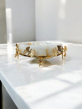 Load image into Gallery viewer, Cream and Golden Onyx Serving Piece
