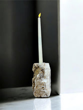 Load image into Gallery viewer, Chiseled Onyx Candle Holder

