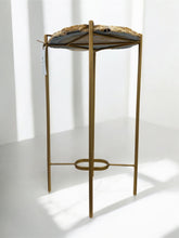 Load image into Gallery viewer, High-Contrast Agate Accent Table with Deep Earth Tones
