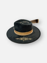 Load image into Gallery viewer, Handcrafted Black Crystal Fedora
