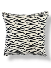 Load image into Gallery viewer, 20x20 Embroidered Linen Pillow – Ivory with Black Stitching
