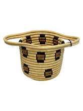 Load image into Gallery viewer, Handwoven African Basket with Subtle Leopard-Inspired Pattern

