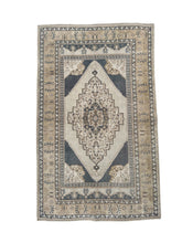 Load image into Gallery viewer, Vintage Turkish Medallion Rug – Earth Tones &amp; Charcoal
