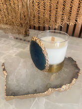 Load image into Gallery viewer, Agate &amp; Brass Candle Holder
