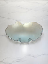 Load image into Gallery viewer, Brazilian Hand-Blown Glass Centerpiece with Silver Edging

