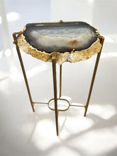 Load image into Gallery viewer, High-Contrast Agate Accent Table with Deep Earth Tones

