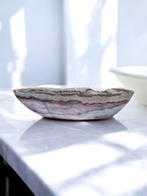 Load image into Gallery viewer, Hand-Carved Onyx Bowl — Blush &amp; Burgundy Veining
