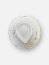 Load image into Gallery viewer, Handcrafted Ivory &amp; Lavender Fedora
