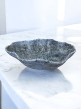 Load image into Gallery viewer, Hand-Carved Stone Bowl — Deep Blue with Cream Veining
