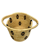 Load image into Gallery viewer, Handwoven African Basket with Subtle Leopard-Inspired Pattern
