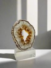 Load image into Gallery viewer, Citrine Crystal Slice on Lucite Base – Exposed Points
