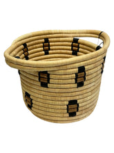 Load image into Gallery viewer, Handwoven African Basket with Subtle Leopard-Inspired Pattern
