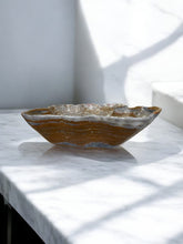 Load image into Gallery viewer, Hand-Carved Onyx Bowl — Gray, Taupe &amp; Rust Veining
