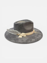 Load image into Gallery viewer, Handcrafted Charcoal Sunburst Fedora

