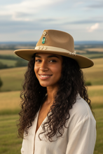 Load image into Gallery viewer, Handcrafted Warm Tan Fedora
