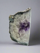 Load image into Gallery viewer, Amethyst Book Holder with Silver-Plated Back
