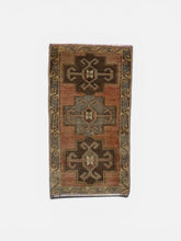Load image into Gallery viewer, “Ember Cross – Vintage Mini Rug”

