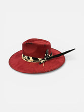 Load image into Gallery viewer, Handcrafted Crimson Artisan Fedora

