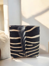Load image into Gallery viewer, Zebra hide ottoman
