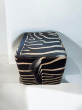 Load image into Gallery viewer, Zebra hide ottoman
