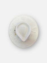 Load image into Gallery viewer, Handcrafted Ivory Crystal Fedora
