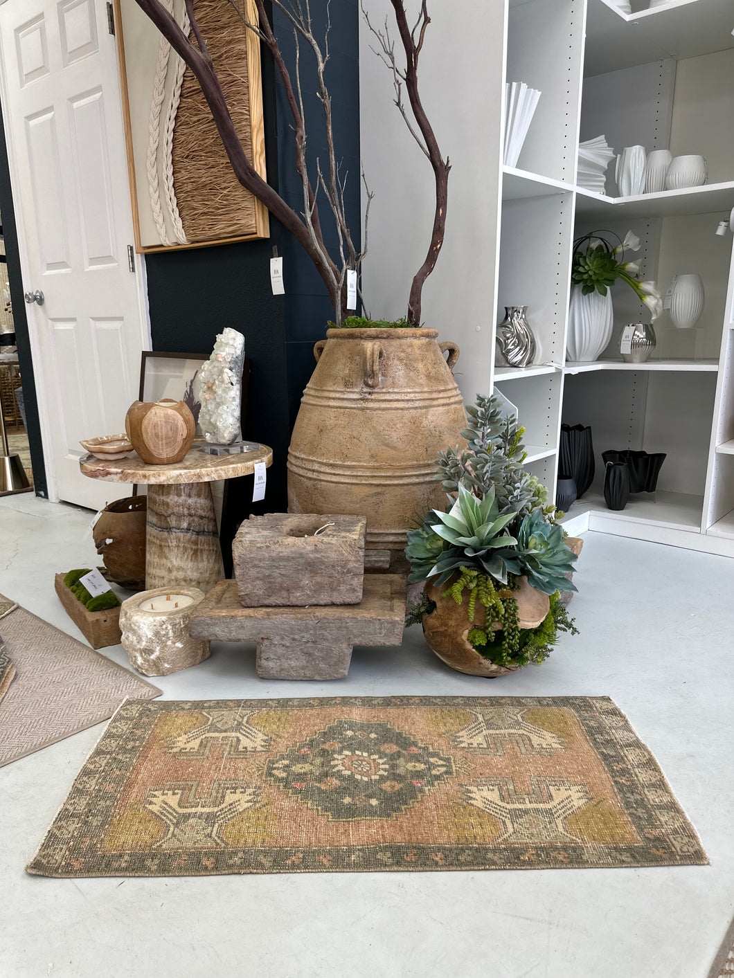 Faded Tribal Turkish Runner – Sunset Rose & Olive