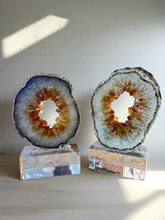 Load image into Gallery viewer, Citrine Crystal Slice on Lucite Base – Exposed Points
