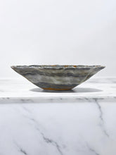 Load image into Gallery viewer, Hand-Carved Onyx Bowl — Charcoal, Taupe &amp; Rust Veining
