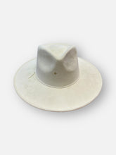 Load image into Gallery viewer, Handcrafted Cream Crystal Fedora
