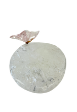 Load image into Gallery viewer, Quartz Dish &amp; Pink Quartz Butterfly
